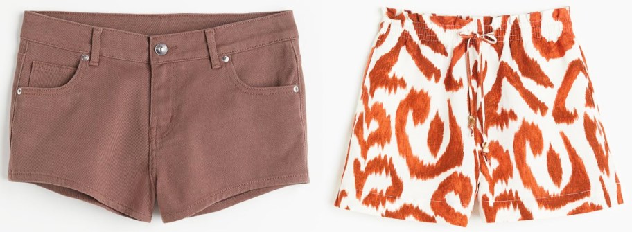two pairs of womens shorts