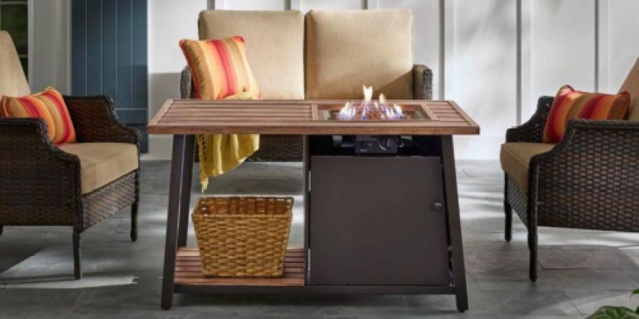 Score OVER $100 Off This Fire Pit Coffee Table on HomeDepot.com