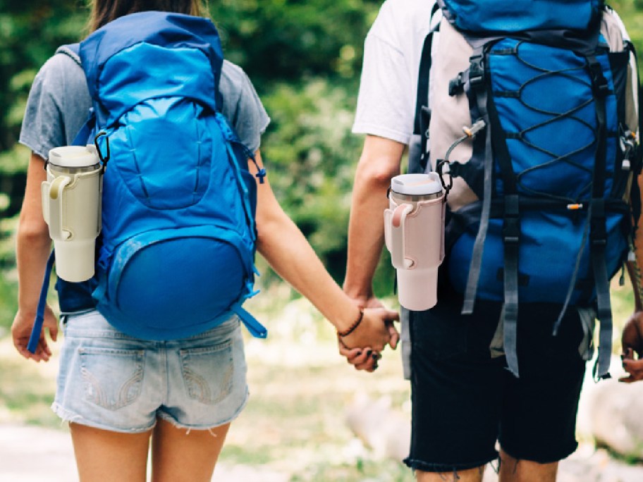 Hikers using their Stanley numbers attached to their backpacks