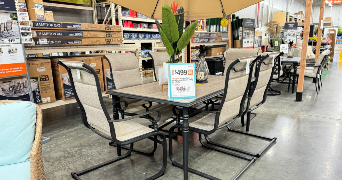 Up to 60% Off Home Depot Patio Furniture | 7-Piece Dining Set Just $499 Shipped