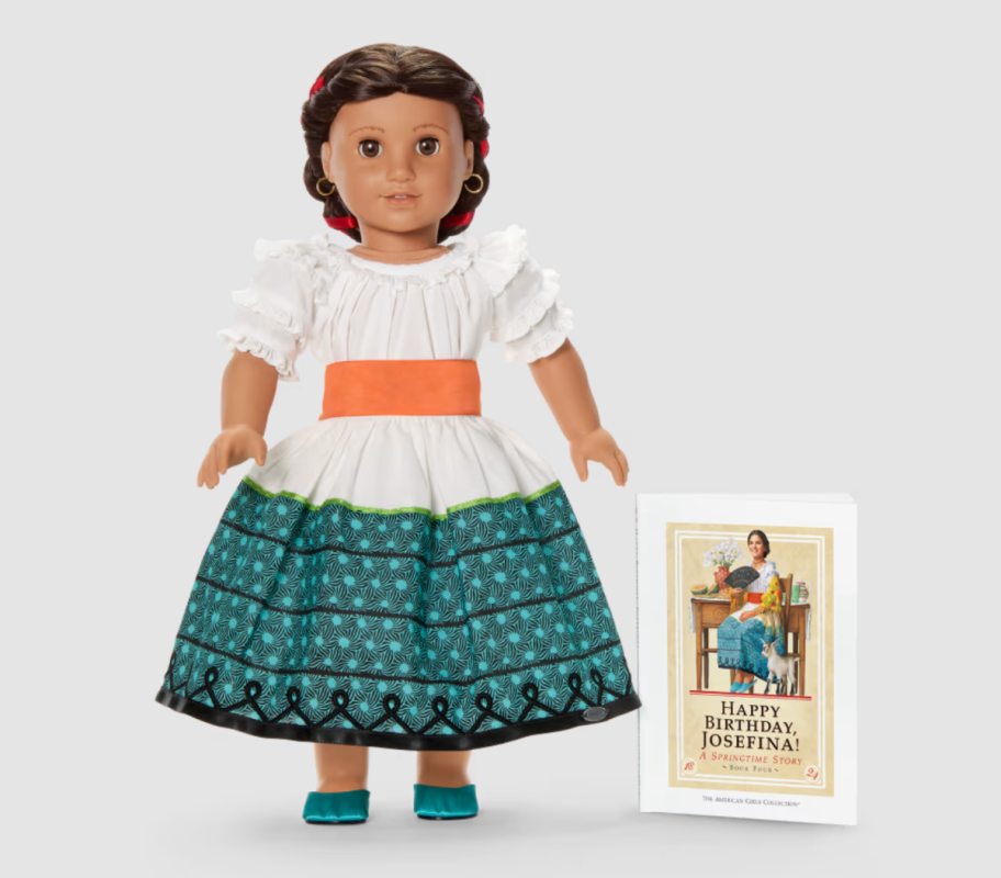 American Girl Doll Josefina in her Birthday Outfit with birthday book