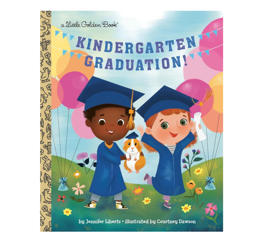 A little golden book Kindergarten graduation book which makes a nice graduation gift for a kindergartener