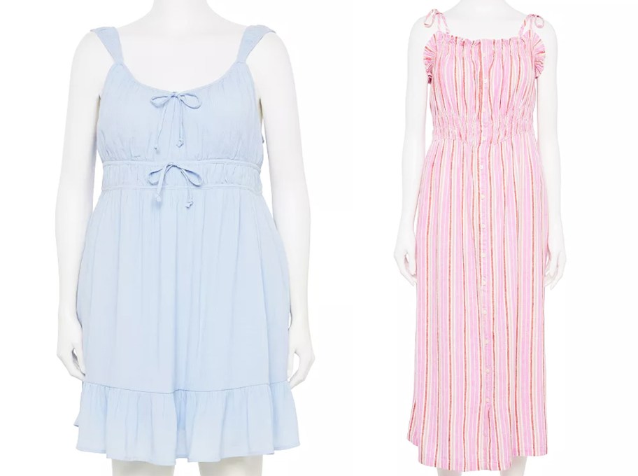 blue and pink womens dresses