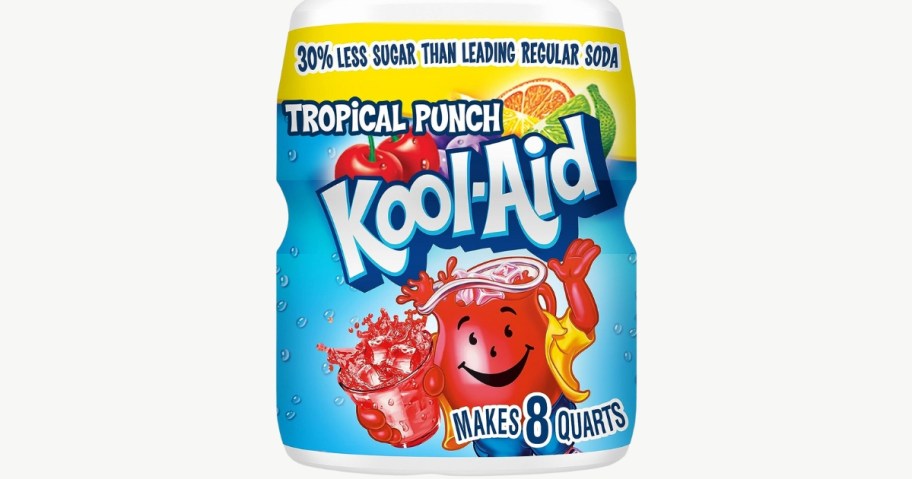 kool-aid tropical punch drink mix 19oz container
