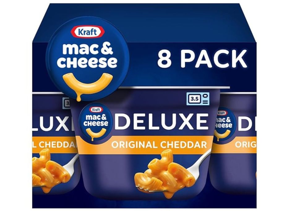 Kraft Deluxe Original Microwavable Macaroni & Cheese Cups 2.39oz 8-Count stock image