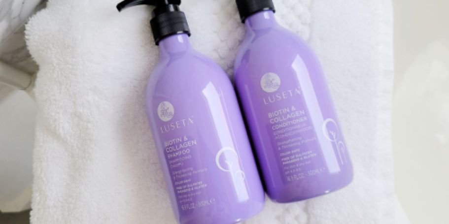 Luseta Biotin + Collagen Shampoo & Conditioner Set Just $17.99 Shipped on Amazon (Helps Thicken Hair)