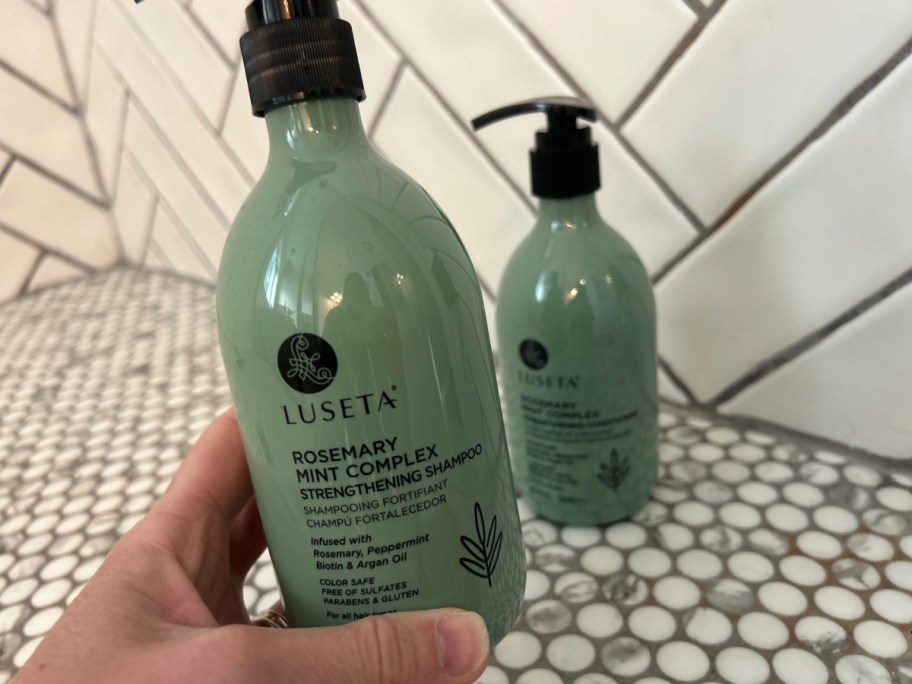 Luseta Shampoo and conditioner in rosemary and mint