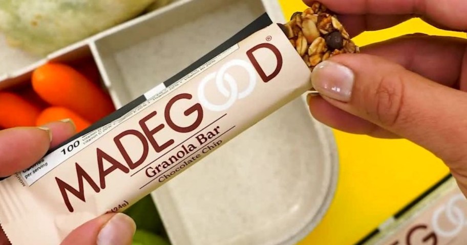 MadeGood Chocolate Chip Granola Bar in packaging