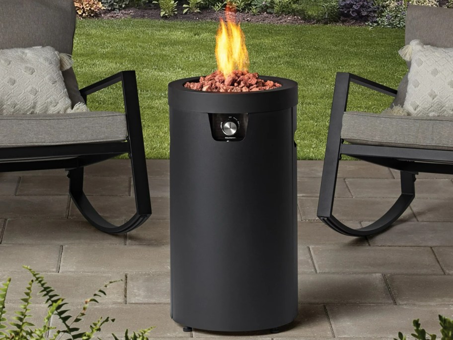 Mainstays 28-inch Tall Column Propane Gas Outdoor Fire Pit