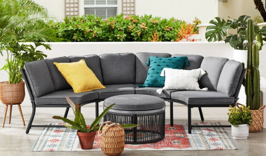 Walmart Patio Furniture Sale | Sectional & Convertible Ottoman Only $143 Shipped (Reg. $288)