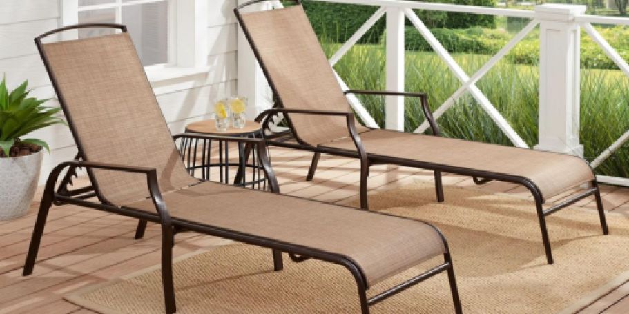 Mainstays Reclining Outdoor Chaise Lounge 2-Piece Set Only $124 Shipped on Walmart.com + More