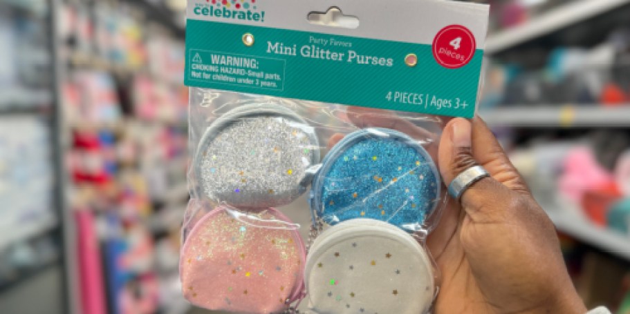 Mini Glitter Purses 4 Count Pack Just $1.97 at Walmart (Cute Party Favor Idea)