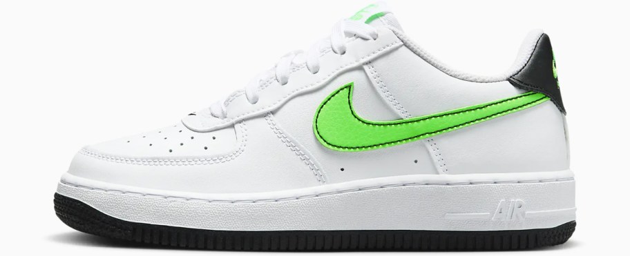white and green nike sneaker