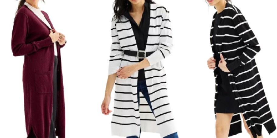 Up to 70% Off Nine West Clothing on Kohls.com | Duster Cardigan from $11.88 (Reg. $44)