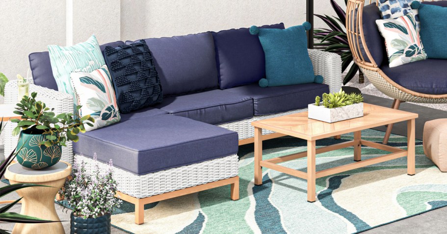 Up to 55% Off Lowe’s Patio Furniture Sale | Sectional w/ Coffee Table Only $499 Shipped