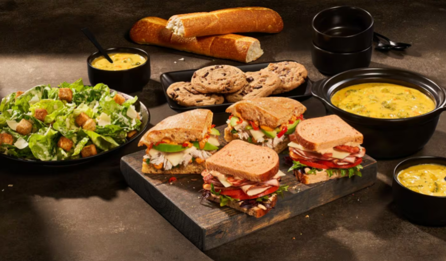 A Panera Family Feast Meal with cookies