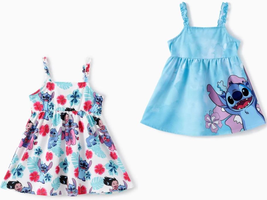 Stock images of 2 Disney Stitch Toddler Dresses from PatPat