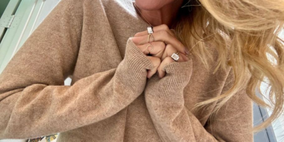 RUN! Quince Cashmere Blend Crewneck Sweaters Only $23.90 Shipped ($148 Value)