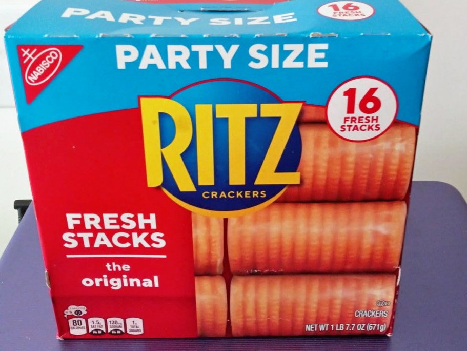 Ritz Crackers Party Size Box w/ 16 Sleeves Just $3.59 Shipped on Amazon (Regularly $6)
