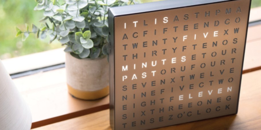Highly-Rated Sharper Image Light-Up Word Clock Only $17.49 on Amazon | Over 7K 5-Star Ratings!