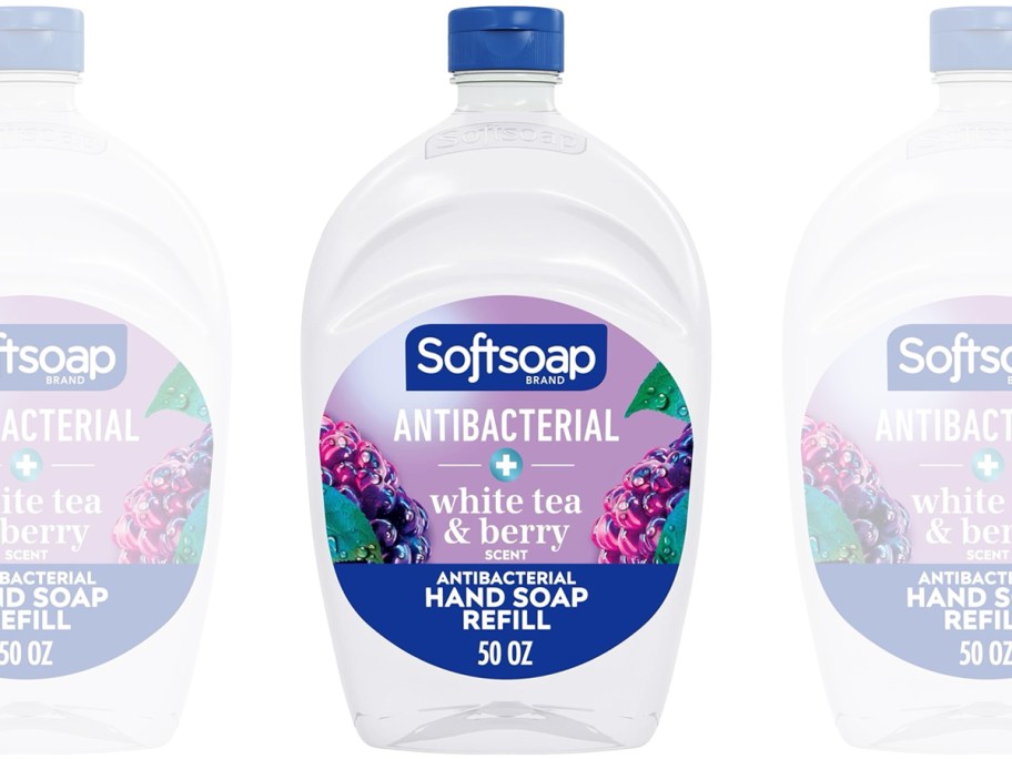 Softsoap Antibacterial Hand Soap Refill White Tea & Berry displayed