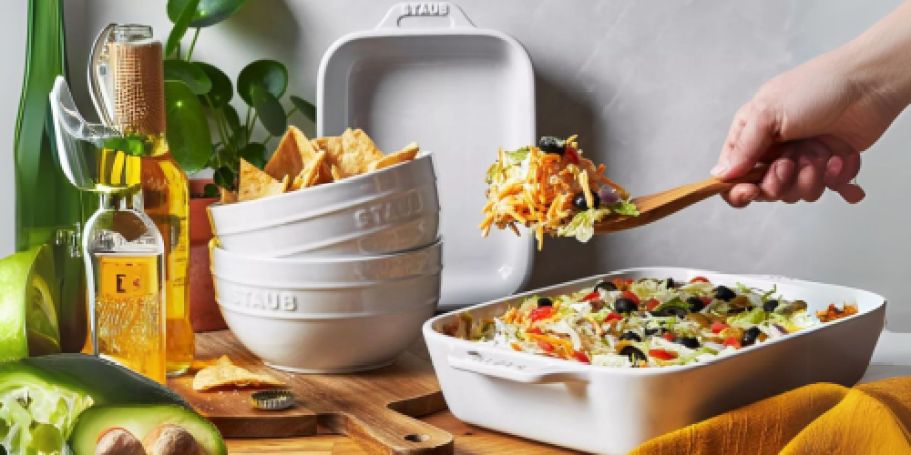 WOW! Staub Ceramic 4-Piece Bakeware & Bowl Set UNDER $50 on Sam’sClub.com