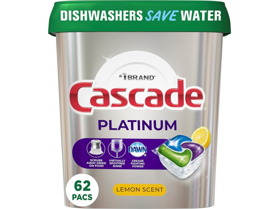 Stock image of Cascade Platinum Dishwasher Pods 62 count