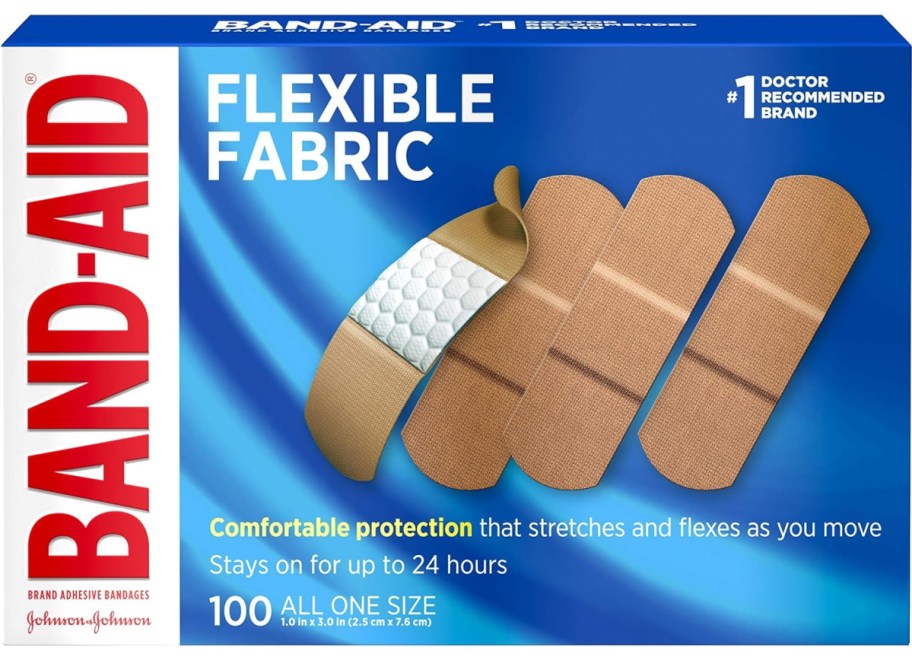 Stock image of bandaid flexible fabric 100 count