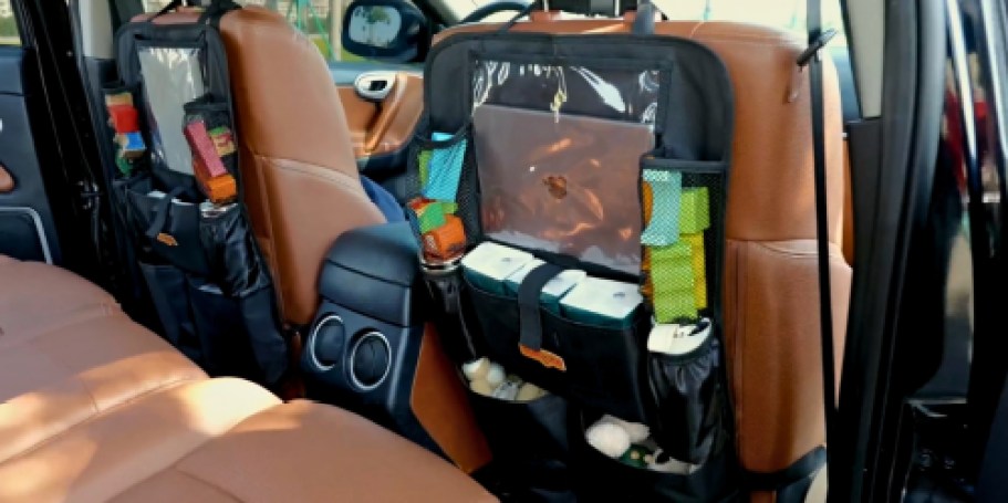 Multi-Pocket Car Seat Organizer with Tablet Holder Just $8.99 on Amazon
