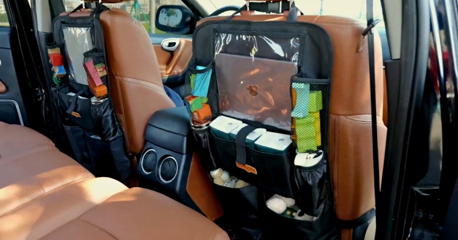 Multi-Pocket Car Seat Organizer w/ Tablet Holder Just $8.99 on Amazon (Reg. $12)