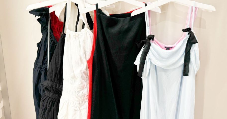 5 Target dresses on hangers