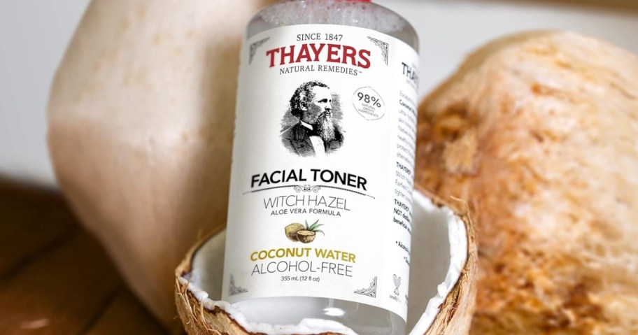 thayer's facial toner 12oz bottle in coconut water