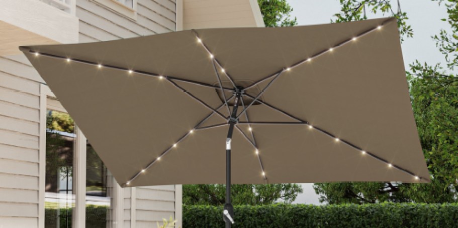 Tilt Market 10-Foot Patio Umbrella w/ Lights Just $38.75 Shipped on Lowes.com