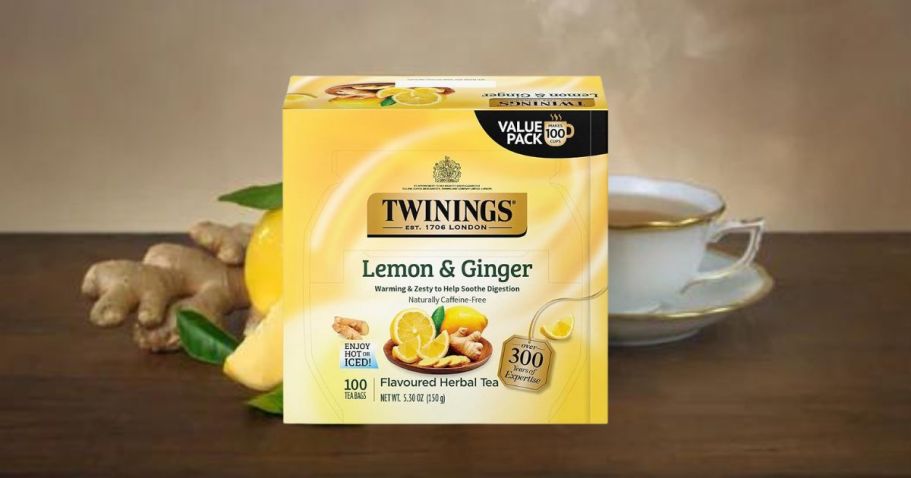 Twinings Lemon & Ginger Herbal Tea 100-Count Just $8.38 Shipped on Amazon (Reg. $15)