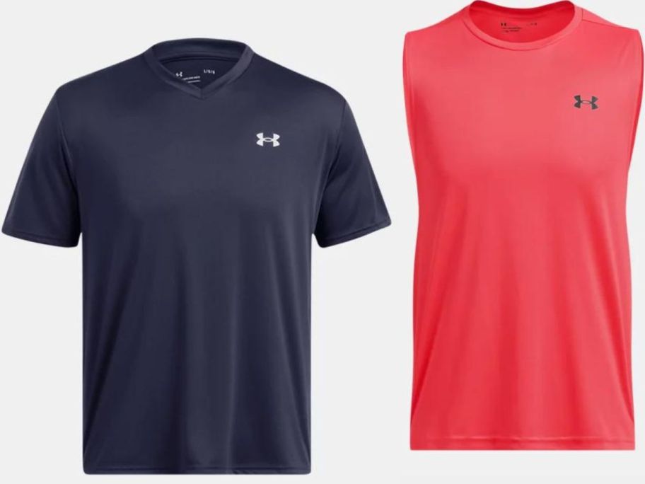 Stock images of Under Armour tee and tank