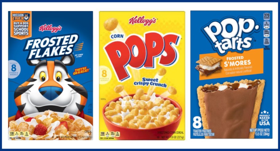 cereal and pop tarts