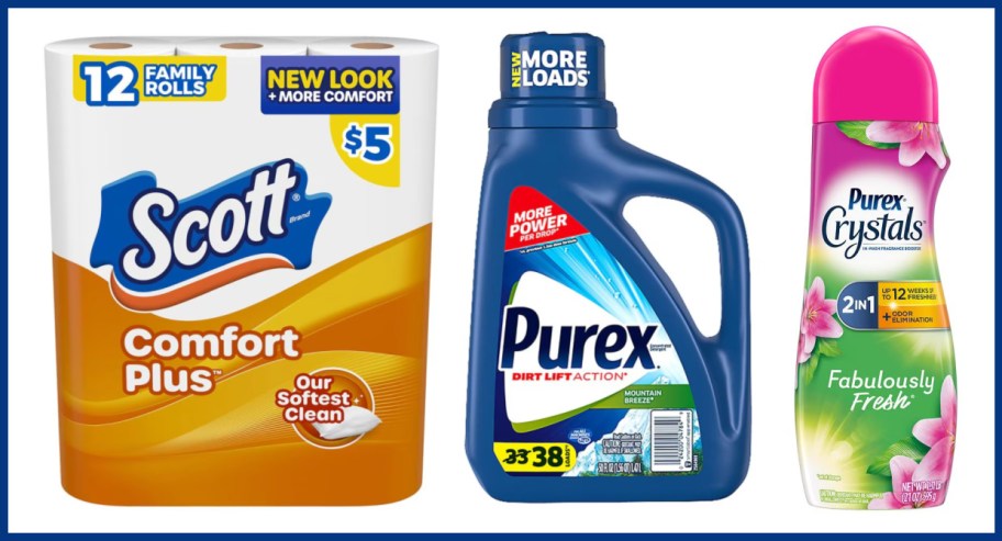 toilet paper and laundry products