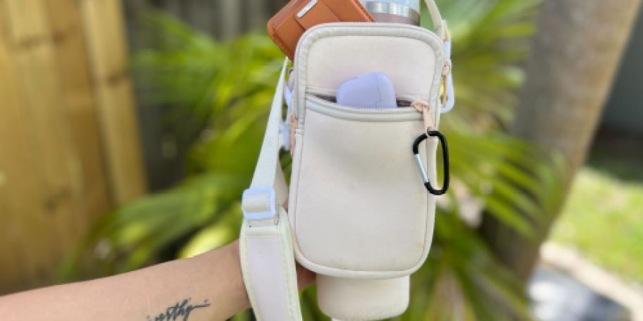 Water Bottle Crossbody Bag Only $6.99 on Amazon (Fits a 40oz Stanley Tumbler)