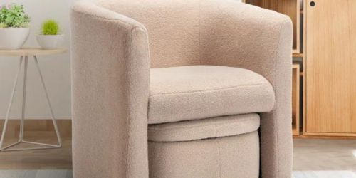 Up to 70% Off Wayfair Seating | Accent Chair with Storage Ottoman $161.99 Shipped (Reg. $540)