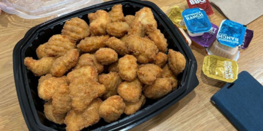Wendy’s Chicken Nugget Bucket Feeds Entire Family (Includes 50 Nuggets w/ Dipping Sauces!)