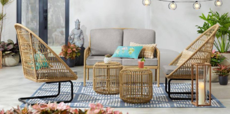 Home Depot Patio Furniture Sale | 5-Piece Wicker Set w/ Cushions Just $279 (Reg. $800)