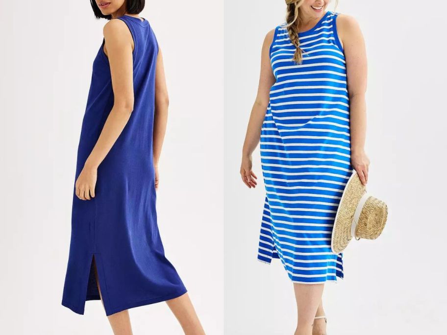 stock photos of 2 women wearing Sonoma dresses