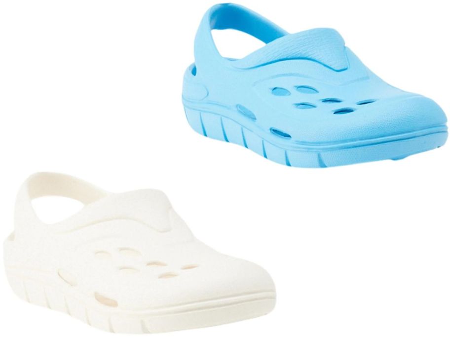 Stock image of two wonder nation EVA baby clogs