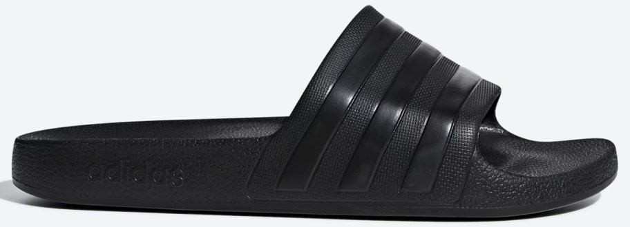 all black adidas slide sandal
