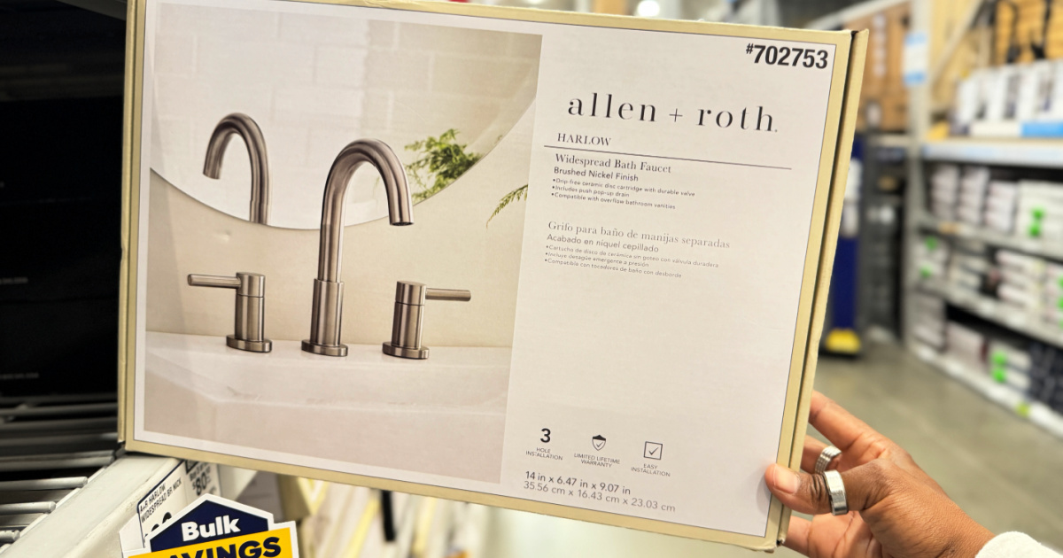 allen + roth Bathroom Sink Faucet in Brushed Nickel Just $49 Shipped (Regularly $99)