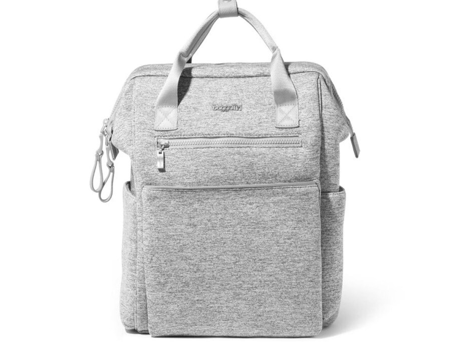 fabric gray backpack stock image