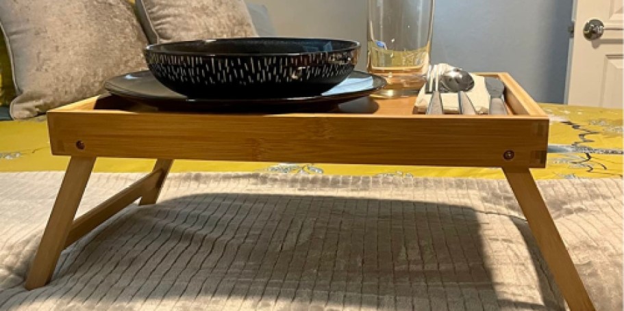 Bamboo Folding Tray Table Only $9.89 on Amazon (Reg. $25)