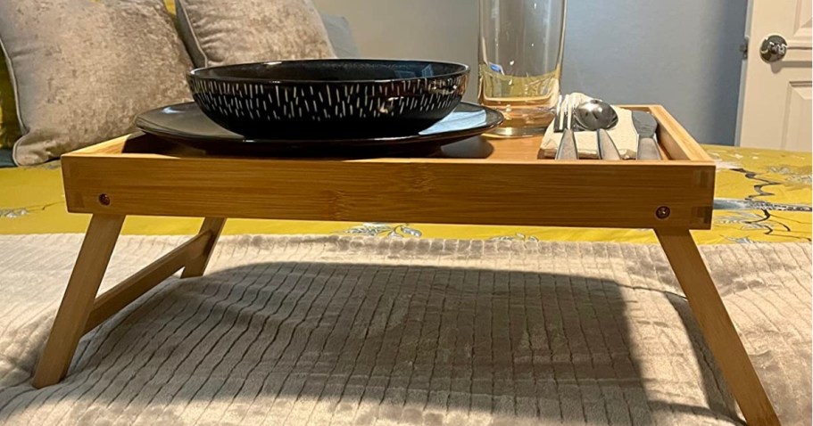 Bamboo Folding Tray Table Only $9.89 on Amazon (Reg. $25)