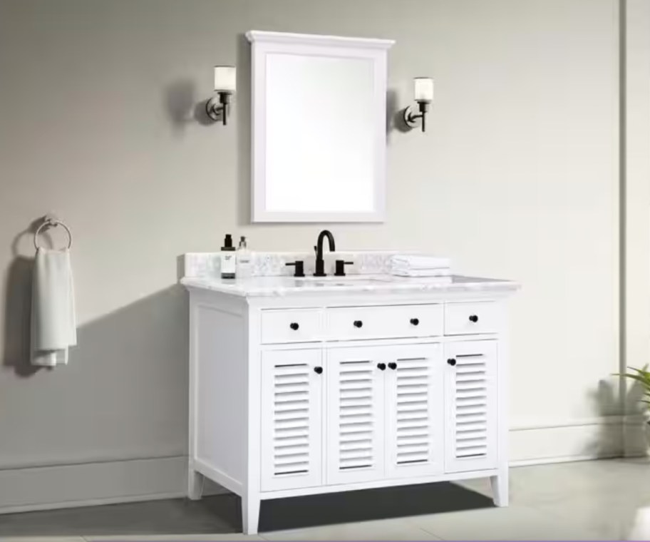white bathroom vanity without top 