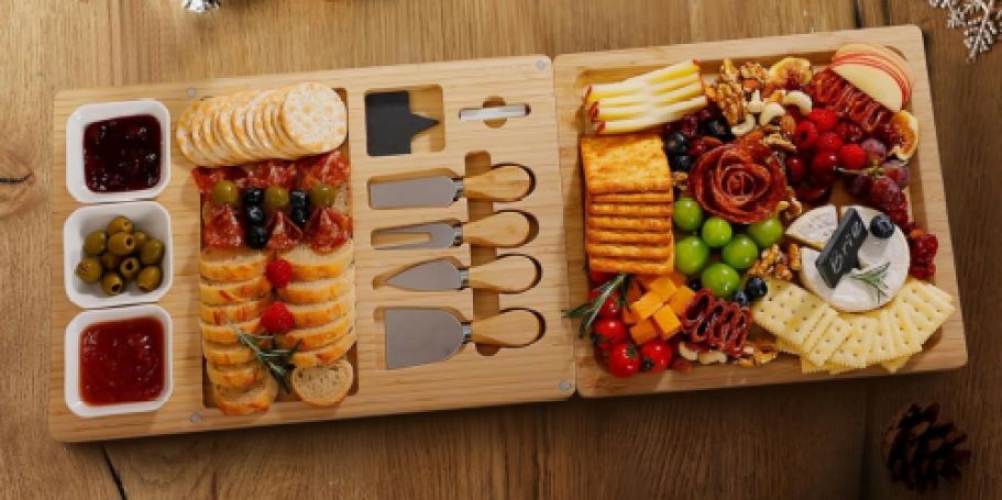 Bamboo Charcuterie Cheese Board Set Only $21.59 Shipped on Amazon | Great for Entertaining!
